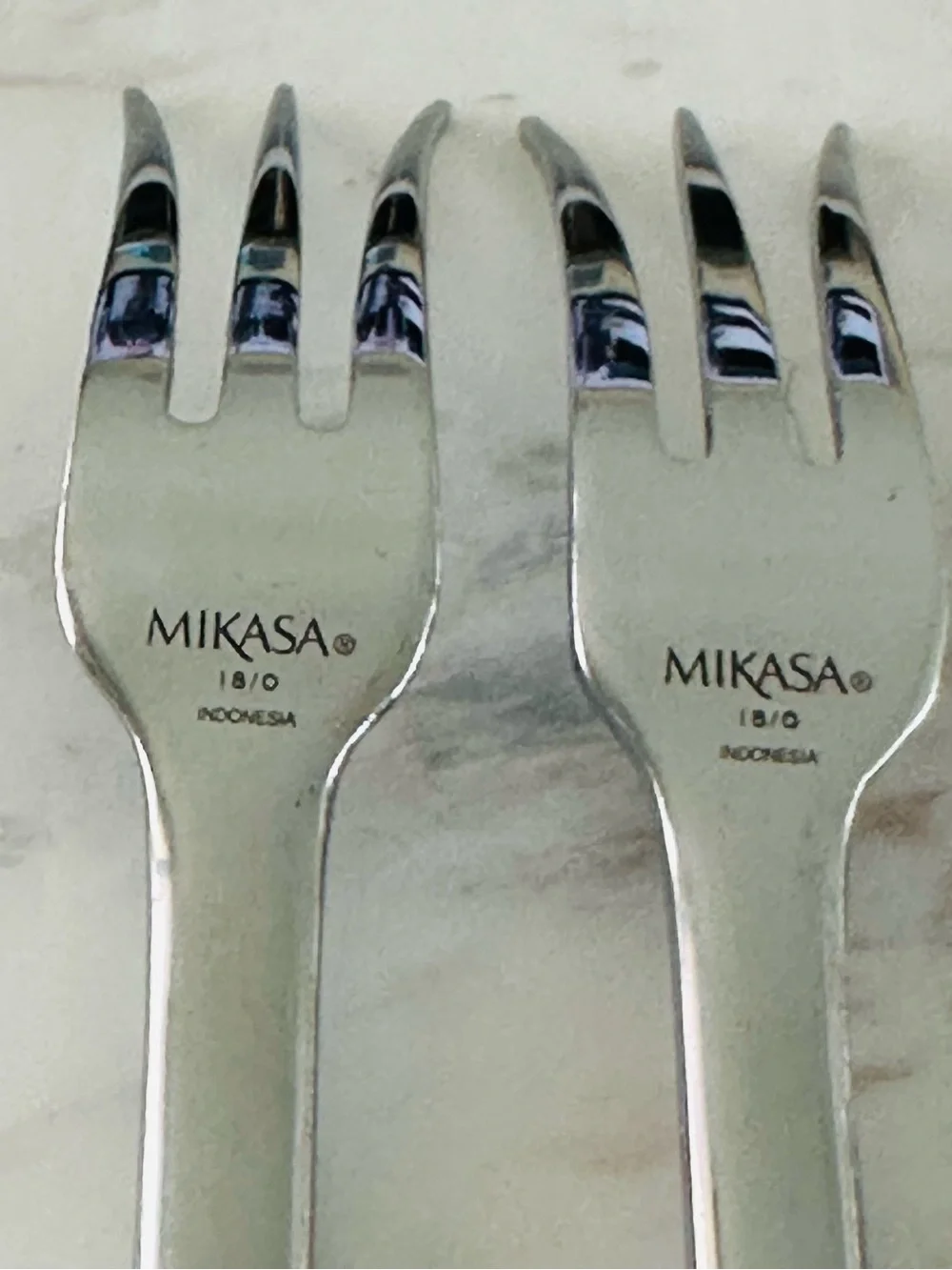 Mikasa Zena Stainless Steel Silver Cocktail Appetizer Forks - Set of 8